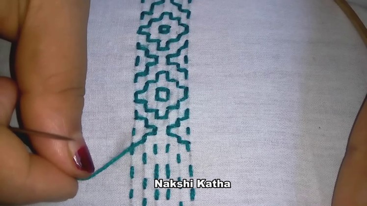 Hand Embroidery Nakshi Katha New Design video tutorial.।বাংলাদেশি নকশী কাথার ডিজাইন.