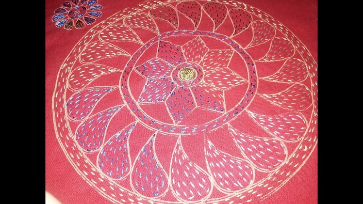 Hand Embroidery Nakshi Katha New Design video tutorial.