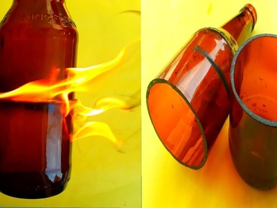 HOW TO CUT GLASS BOTTLE USING PETROL