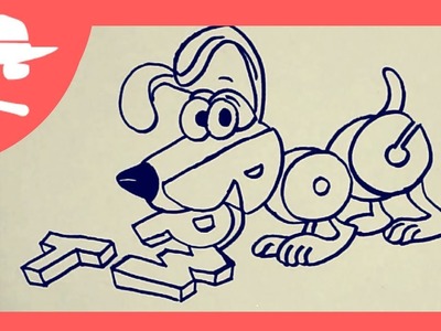 How to Draw 3D Dog For Kids  - 3D Drawing On Paper For kids