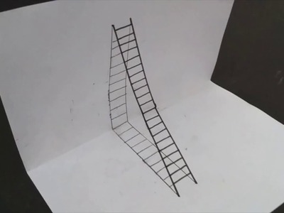 How to Draw a 3D Ladder - Trick Art For Kids-cool optical illusion by bhillen arts