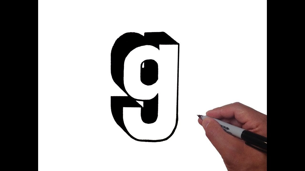 How to Draw Letter g in Lowercase 3D