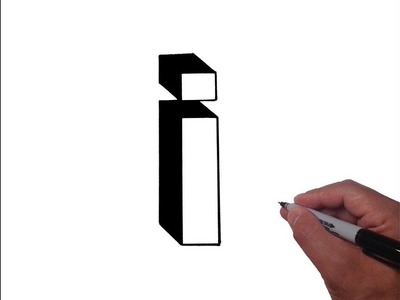 How to Draw Letter i in Lowercase 3D