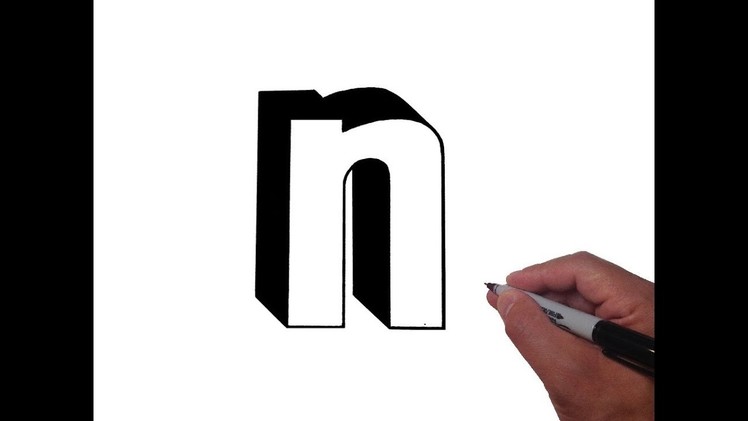 How to Draw Letter n in Lowercase 3D