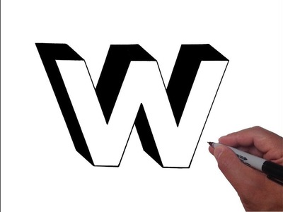 How to Draw Letter w in Lowercase 3D