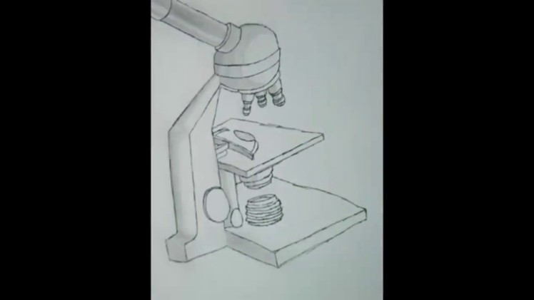 How to Draw Microscope 3D