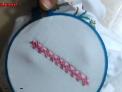 How to make interlacing stitch [ sindhi hand embroidery lace. ]