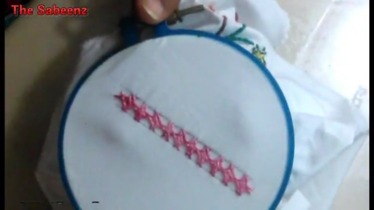 How to make interlacing stitch [ sindhi hand embroidery lace. ]