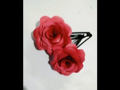 How to make paper flowers and decorate hair clips.786all in one.must watch!!!