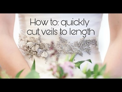 How to quickly cut veils to length. DIY veil. Bridal shop trick of the trade.
