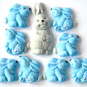 Mothers Day Mother Rabbit 8  Baby Rabbit Cupcake Cake Decorations