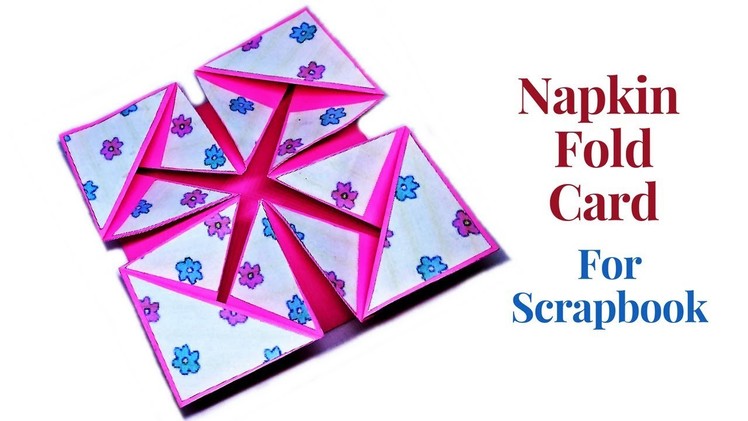 Napkin Fold Card for Scrapbook || Scrapbooking Cards || Cardmaking || Craftastic