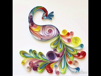 Quilling paper wall designs
