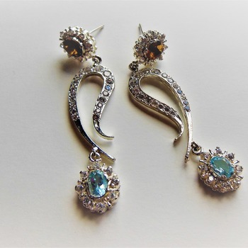 Ruby and Topaz Earrings/Valentines Day/Gift for her