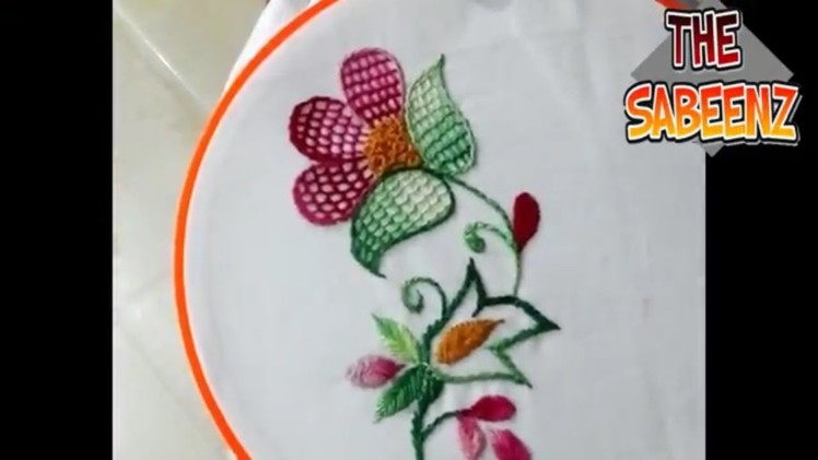 Simple and easy method to make blanket stitch in net style.hand embroidery.( hath ki karhai )