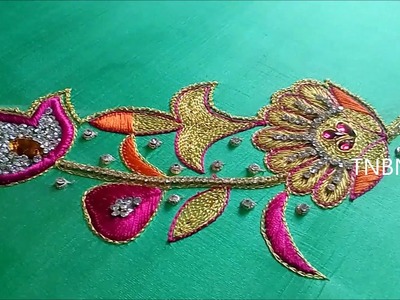 Blouse neck designs latest | simple maggam work blouse designs | hand embroidery designs