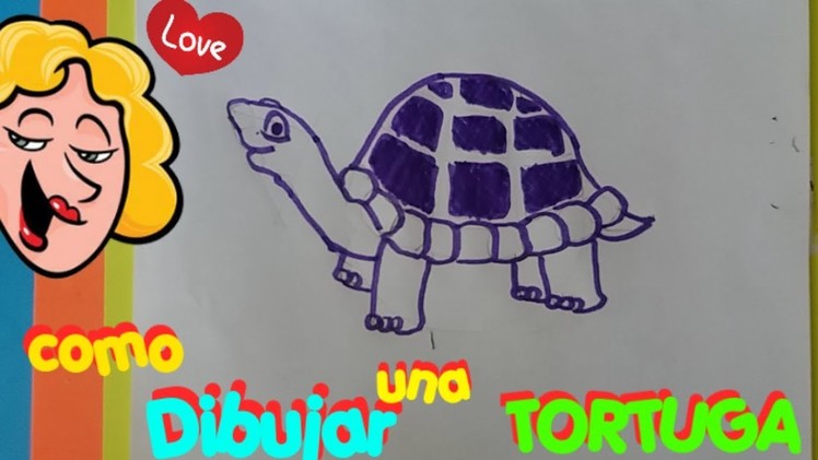 Como dibujar una tortuga.how to draw a turtle