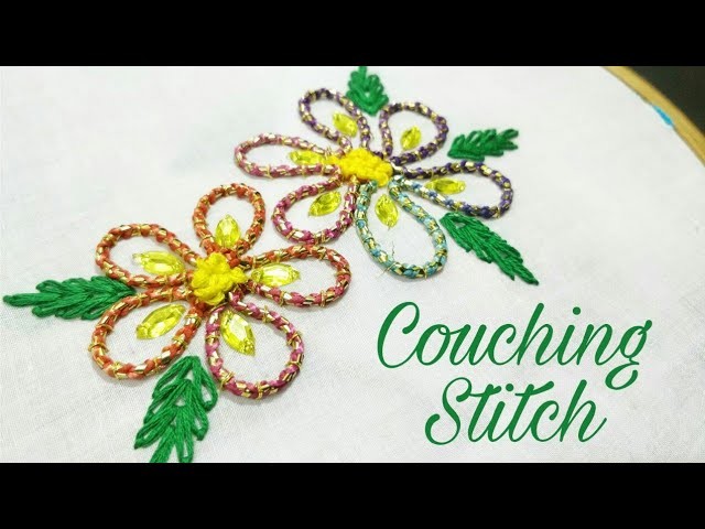 Couching Stitch (Hand Embroidery Work)