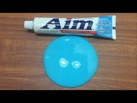 DIY AIM Toothpaste SLIME!! How To Make Slime with Toothpaste!! No Borax, Liquid Starch, Ba -2017