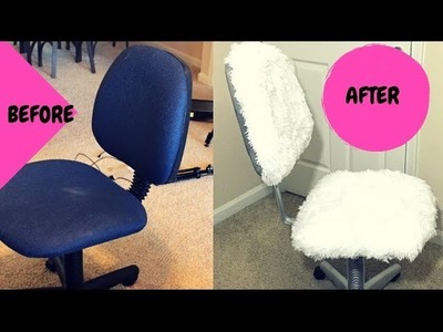 DIY Faux Fur Office Chair