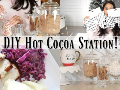 DIY Hot Cocoa Station, Target Haul & Dinner Recipe! A Day In My Life! MissLizHeart