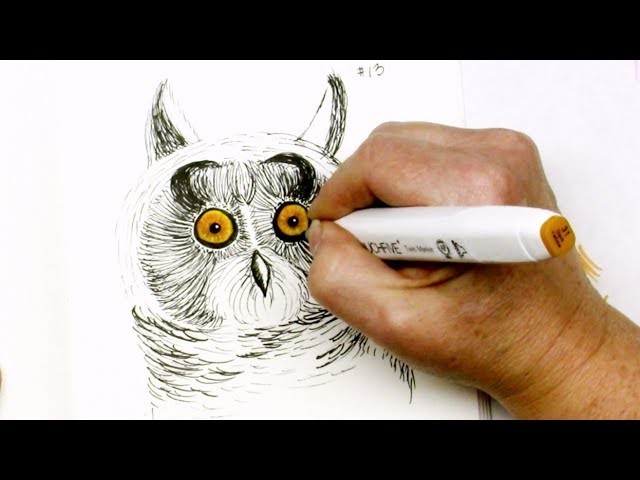 Easy Drawing Tutorial How to Draw a Long Eared Owl