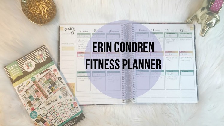 Erin Condren Fitness Planner | Planner Set up