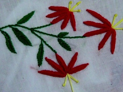 Hand Embroidery : Double Cast on Stitch