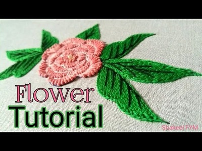 Hand Embroidery flower tutorial | Long French knot | Aari work