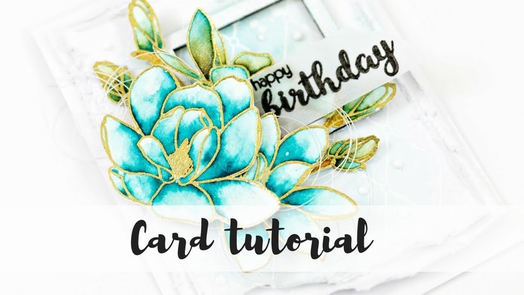 Happy Birthday card | Mixed media card tutorial