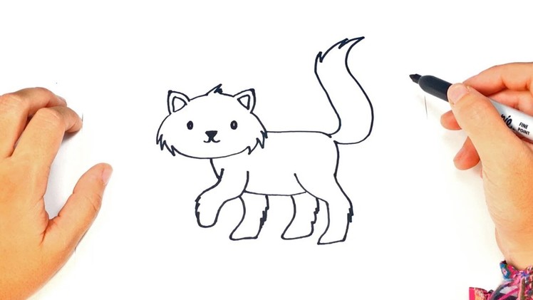 How to draw a Cat for Kids | Cat Easy Draw Tutorial