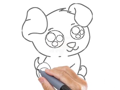 How to Draw a Cute Puppy Easy Step By Step Drawing Tutorials for Kids – UCIDraw