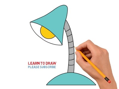 How to Draw a Desk Lamp Step by Step Easy For Kids