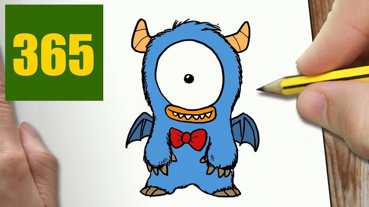 Download HOW TO DRAW A MONSTER HALLOWEEN CUTE, Easy step by step ...