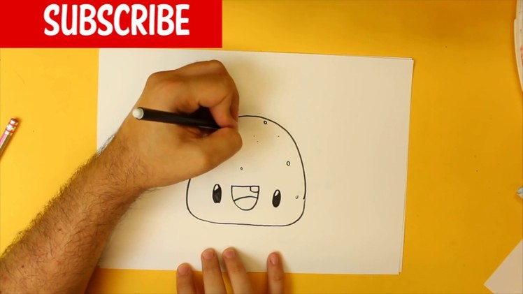 HOW TO DRAW A ROCKS CUTE, Easy step by step drawing lessons for kids