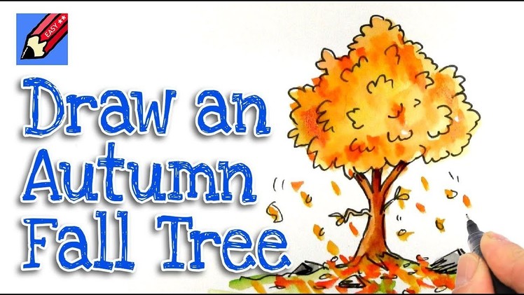 How to draw an Autumn or Fall Tree Real Easy