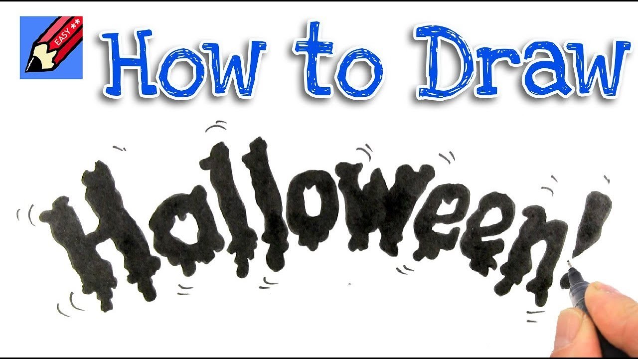 How to draw Halloween Lettering Real Easy