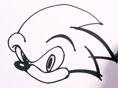 How to Draw Sonic the Hedgehog - Draw Easy | Freehand Easy-to-Follow Drawings