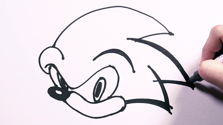 How to Draw Sonic the Hedgehog - Draw Easy | Freehand Easy-to-Follow Drawings