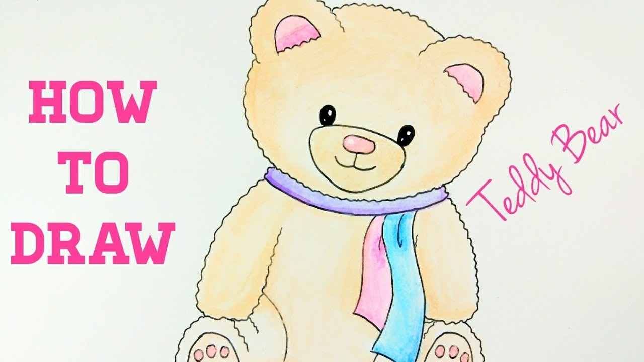 HOW TO DRAW TEDDY BEAR , Easy Drawing Tutorial For