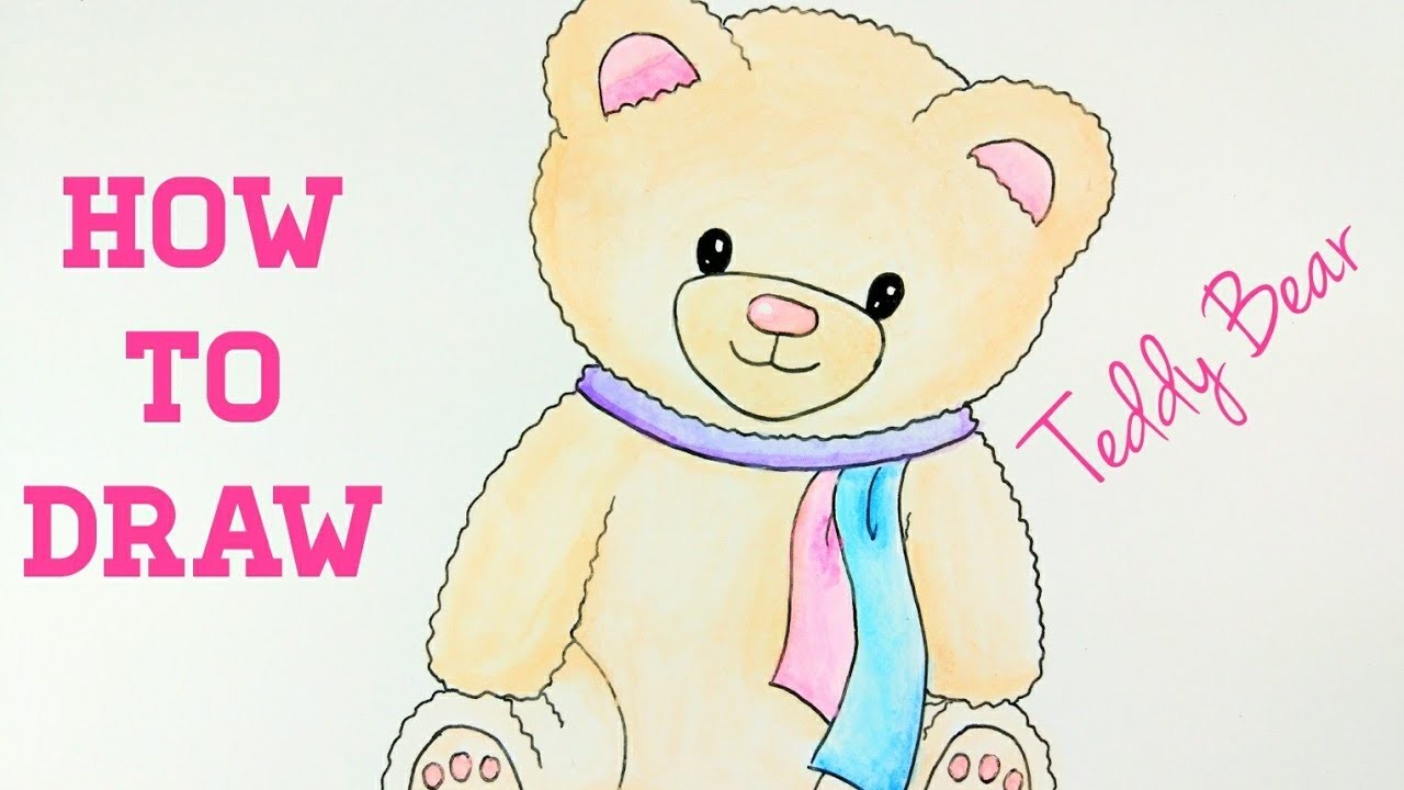 HOW TO DRAW TEDDY BEAR , Easy Drawing Tutorial For Beginner, Step by