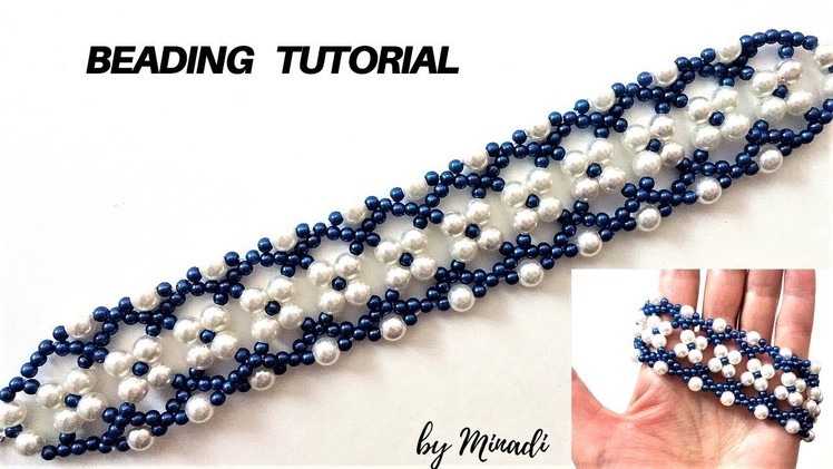 How to make a bracelet with pearl beads. Bracelet tutorial.  Diy bracelet
