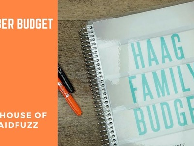 October Budget | Erin Condren Deluxe Monthly Budget Planner