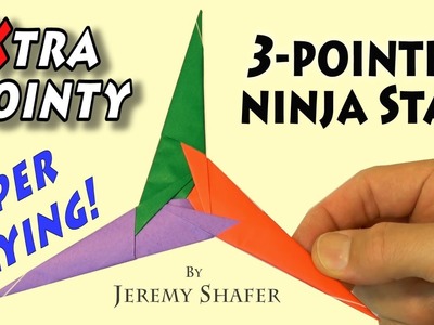 Origami Extra Pointy Three Pointed Ninja Star 2.0
