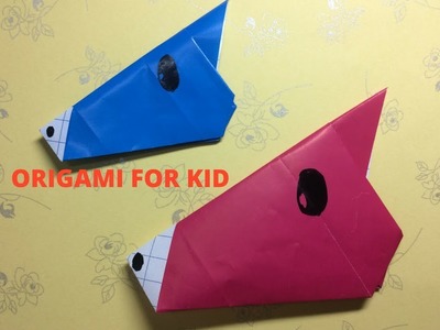 Origami for KID- how to fold   an  easy  face horse