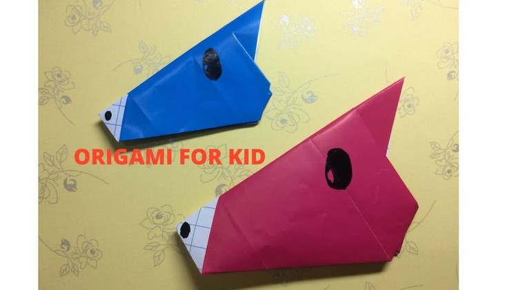 Origami for KID- how to fold   an  easy  face horse