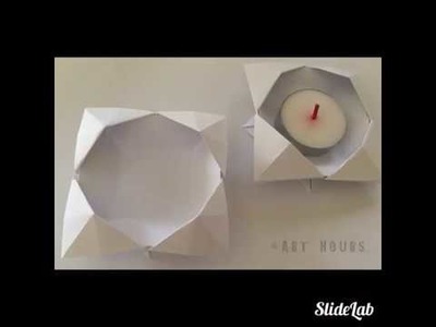 Origami LED Diya or Candle Holder