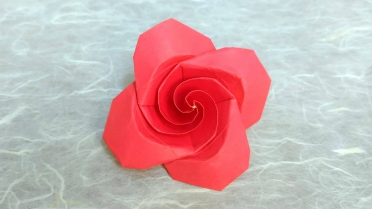 Origami rose tutorial 摺紙玫瑰花教學