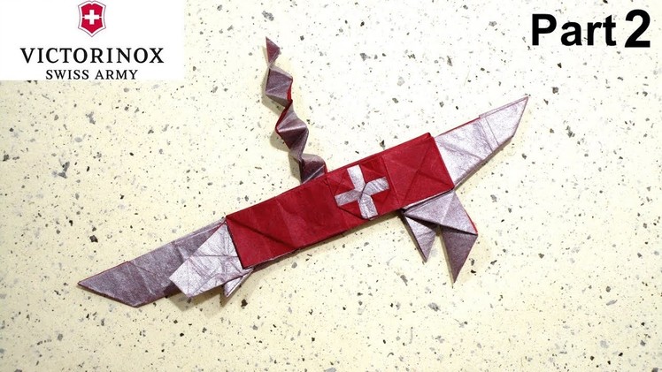 Origami Swiss Army Knife tutorial (Maekawa Jun) part 2 折り紙  оригами navaja Suiza Victorinox