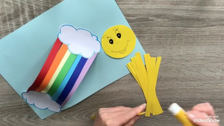 Regenbogen basteln mit Kindern